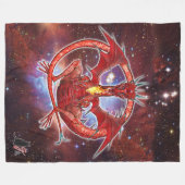 Pyrope Cosmic Dragon Fleece Blanket Deken (Voorkant (Horizontaal))