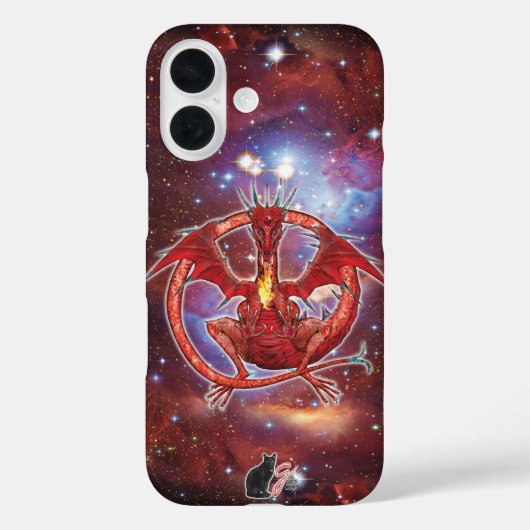 Pyrope Cosmic Dragon Hoesje-Mate iPhone Case (Achterkant)