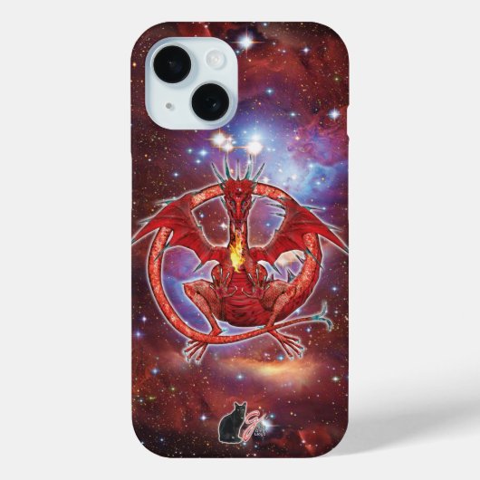 Pyrope Cosmic Dragon Hoesje-Mate iPhone Case (Achterkant)