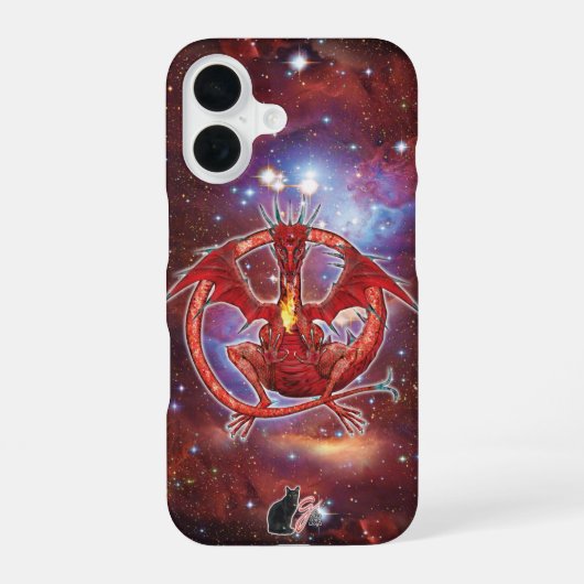 Pyrope Cosmic Dragon Hoesje-Mate iPhone Case 16 Hoesje (Achterkant)