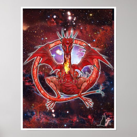 Pyrope Cosmic Dragon Poster (Voorkant)