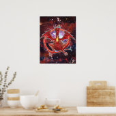 Pyrope Cosmic Dragon Poster (Keuken)
