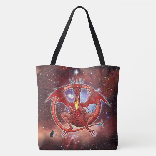 Pyrope Cosmic Dragon Tote Bag (Achterkant)