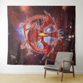 Pyrope Cosmic Dragon Wandkleed (In Situ (horizontaal))