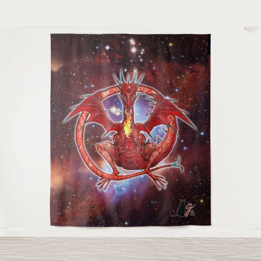 Pyrope Cosmic Dragon Wandkleed (Voorkant)