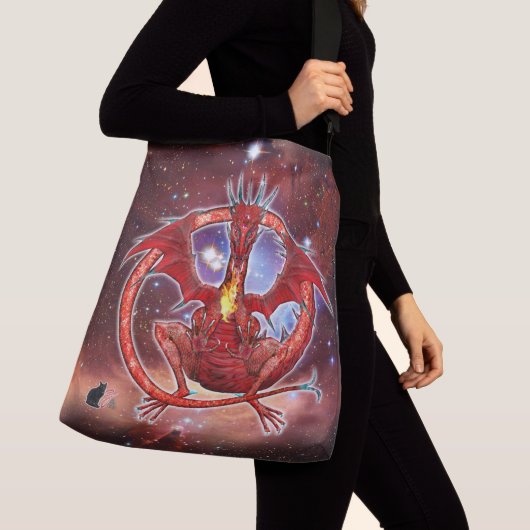Pyrope Kosmische Draak Crossbody Tas (Dichtbij)