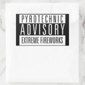 Pyrotechnic Advisory – Extreme Fireworks Rechthoekige Sticker (Tas)