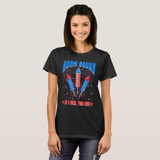 Pyrotechnician Fireworks Technician Boom Squad 4th T-shirt (Voorkant volledig)