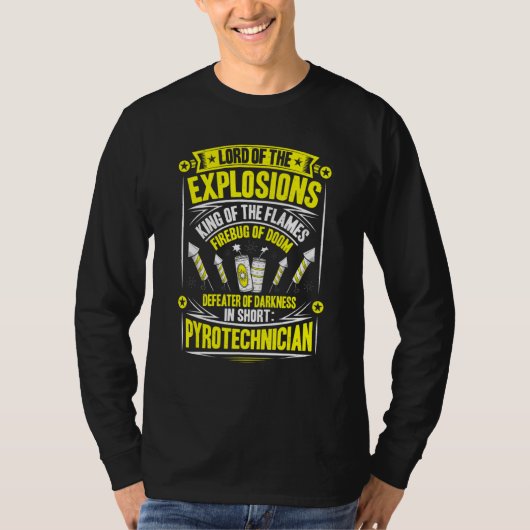 Pyrotechnics King Of The Flames Fireworks Pyrotech T-shirt (Voorkant)