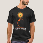 Pyrotechnicus Bemanning Pyrotechniek Pyro Show Vuu T-shirt (Voorkant)
