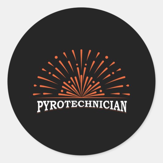 Pyrotechnicus Crex Pyrotechnics Fireworks Pyro Ronde Sticker (Voorkant)