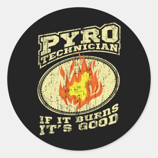 Pyrotechnicus Crex Pyrotechnics Fireworks Pyro Ronde Sticker (Voorkant)