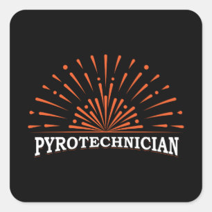 Pyrotechnicus Crex Pyrotechnics Fireworks Pyro Vierkante Sticker
