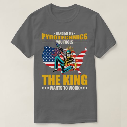 Pyrotechnicus geeft me mijn Pyrotechnici Amerikaan T-shirt (Design voorkant)
