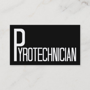 Pyrotechnicus zwart-wit Visitekaartje