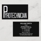 Pyrotechnicus zwart-wit Visitekaartje (Voorkant / Achterkant)