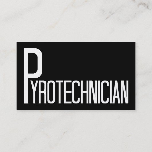 Pyrotechnicus zwart-wit Visitekaartje (Voorkant)