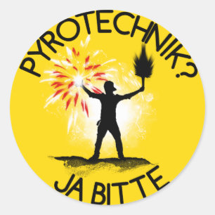 Pyrotechniek? Ja bitte! Ronde Sticker