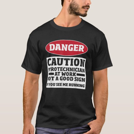 Pyrotechniek Vuurwerk Grappige Pyro Crew Pyrotechn T-shirt (Voorkant)