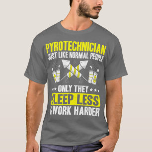 Pyrotechnisch werk Harder vuurwerk Pyrotechnicus T-shirt