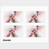 Pyrrhuloxia waterverf rechthoekige sticker (Vel)