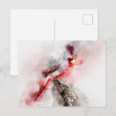 Pyrromoxia waterverf feestdagenkaart (Voorkant / Achterkant)