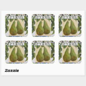 Pyrus Vierkante Sticker (Vel)