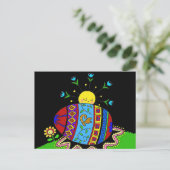 Pysanka en de Sun Ukraine Folk Art Briefkaart (Staand voorkant)