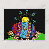 Pysanka en de Sun Ukraine Folk Art Briefkaart (Voorkant)