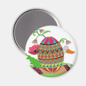 Pysanka en eend Oekraïense volkskunst Magneet (Voorkant / Achterkant)
