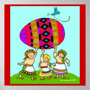 Pysanka Girls Vera Trembach Teacher Resource Poster
