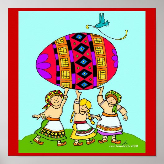 Pysanka Girls Vera Trembach Teacher Resource Poster (Voorkant)