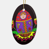 Pysanka Kerstmis Keramisch Ornament (Links)