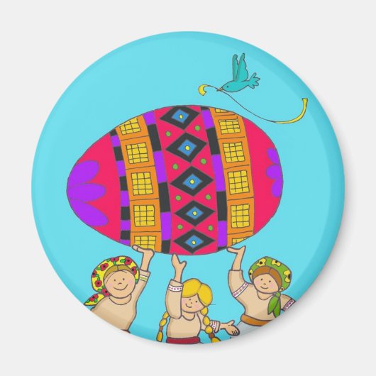 Pysanka meisjes magneet (Voorkant)