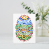 Pysanka Oekraïnse waterverf kunst Briefkaart (Staand voorkant)