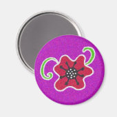 Pysanka Symbool: Poppy Magneet (Voorkant / Achterkant)