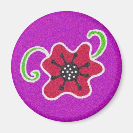 Pysanka Symbool: Poppy Magneet (Voorkant)