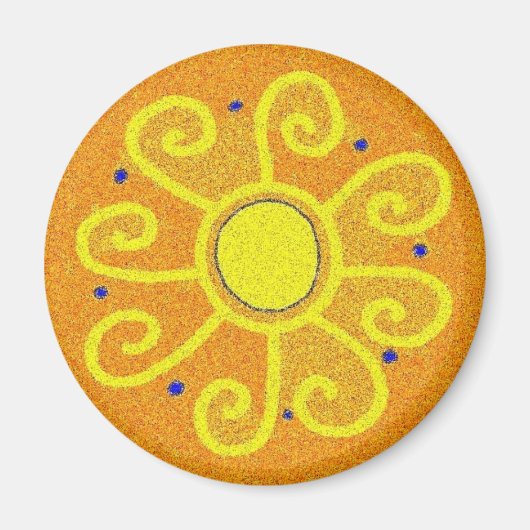 Pysanka symbool: zon magneet (Voorkant)