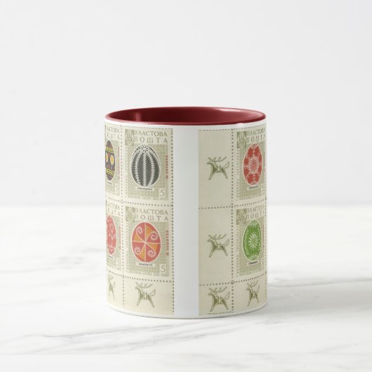 Pysanka Ukraine Easter Eggs5 Two Tone Mok (Midden)