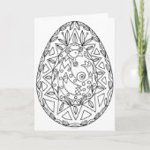 Pysanki-Kaart naar kleur 5 Kaart (Voorkant)