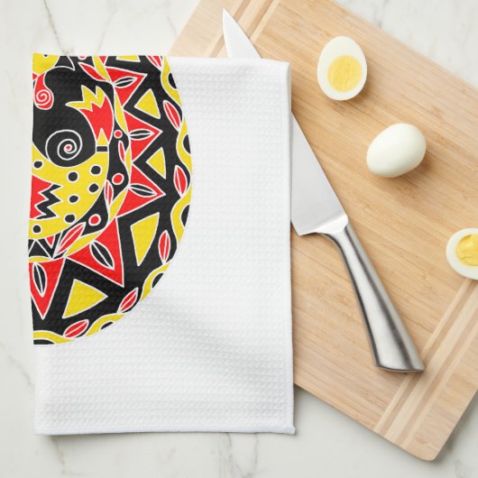 Pysanki Paaseieren Theedoek (Quarter Fold)