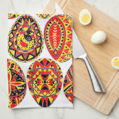 Pysanki Paaseieren Theedoek (Quarter Fold)