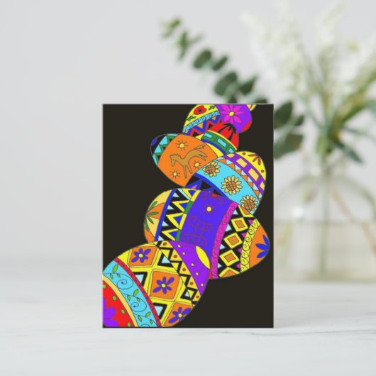 Pysanky Briefkaart (Staand voorkant)