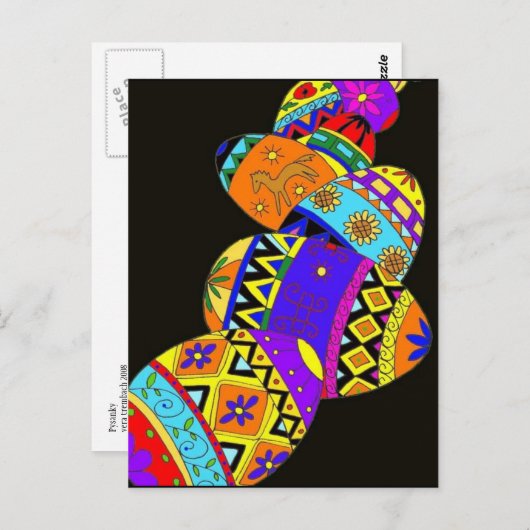 Pysanky Briefkaart (Voorkant / Achterkant)