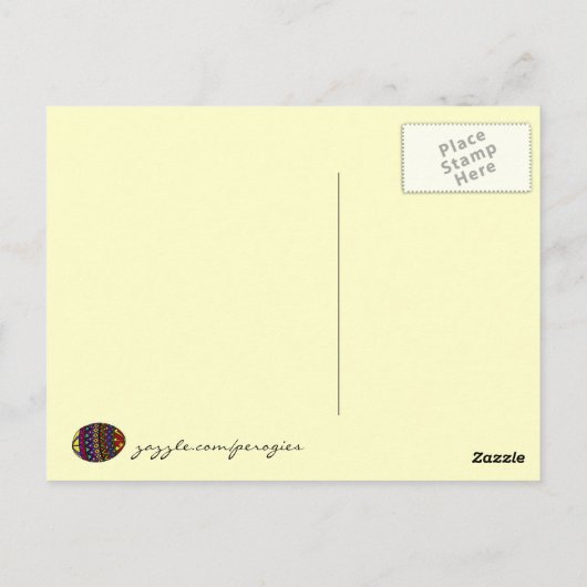 Pysanky en Goose Ukraine Folk Art Briefkaart (Achterkant)