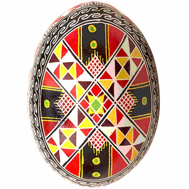 Pysanky (Oekraïens paasei) Ornament Fotobeeldje Ornament (Voorkant)