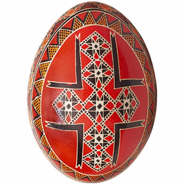 Pysanky (Oekraïens paasei) Ornament Fotobeeldje Ornament (Voorkant)
