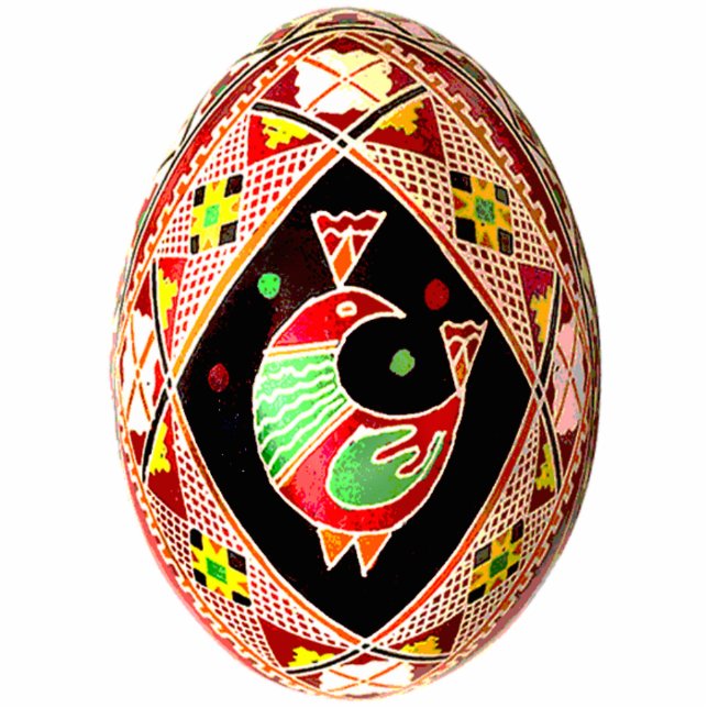 Pysanky (Oekraïens paasei) Ornament Fotobeeldje Ornament (Voorkant)