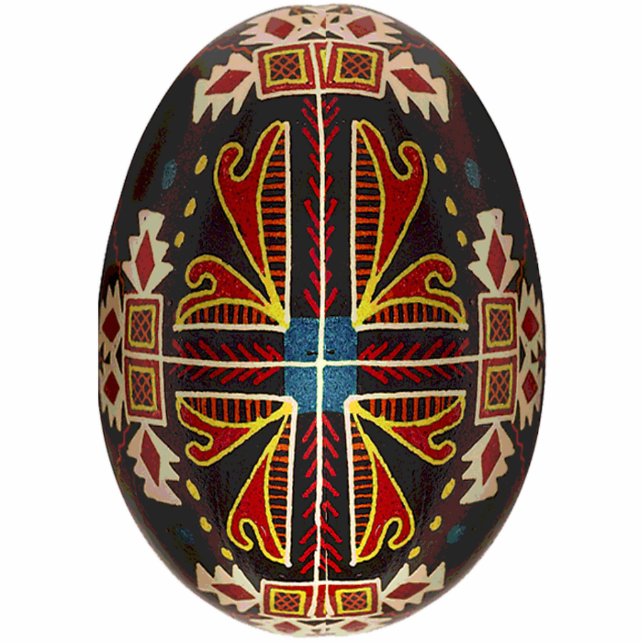 Pysanky (Oekraïens paasei) Ornament Fotobeeldje Ornament (Voorkant)
