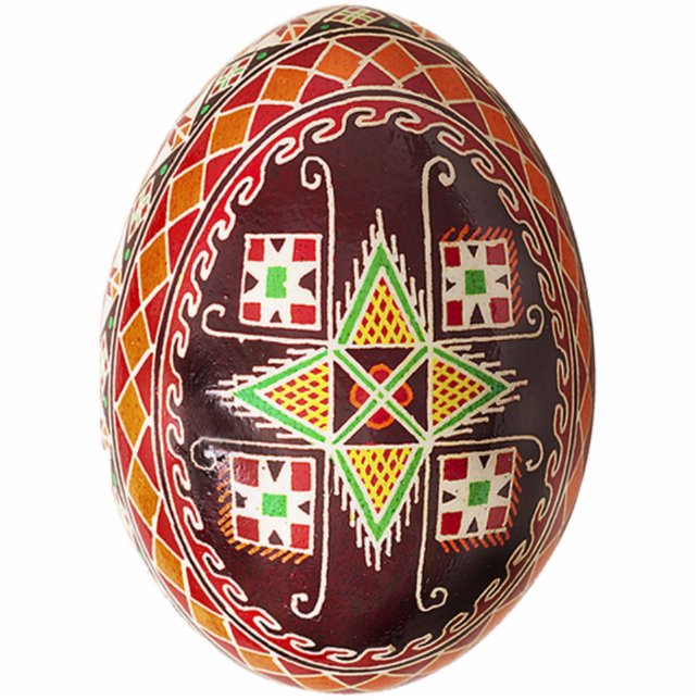 Pysanky (Oekraïense eieren) Fotobeeldje Ornament (Voorkant)